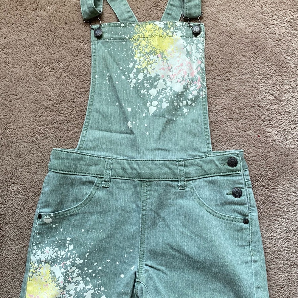 Cat & Jack Green Denim Shortalls